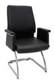 CHAIR VISITORS PELLE MEDIUM BACK BLACK PU SLEIGH BASE