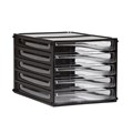 MULTI DRAWER ESSELTE 49775 5 SMALL DRAWERS BLACKCLEAR