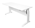 DESK SPAN ELECTRIC HEIGHT ADJUSTABLE 1200WX700DX6851205H MM WHITE FRAME NATURAL WHITE TOP