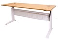 DESK SPAN ELECTRIC HEIGHT ADJUSTABLE 1200WX700DX6851205H MM WHITE FRAME BEECH TOP