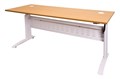 DESK SPAN ELECTRIC HEIGHT ADJUSTABLE 1800WX700DX6851205H MM WHITE FRAME BEECH TOP