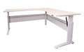 CORNER WORKSTATION SPAN ELECTRIC HEIGHT ADJUSTABLE 1800X1200WX700DX6851205H MM WHITE FRAME NATURAL WHITE TOP
