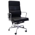 CHAIR EXECUTIVE PU900H HIGH BACK BLACK PU W ALUMINIUM BASE  ARMS
