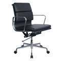 CHAIR EXECUTIVE PU900M MEDIUM BACK BLACK PU W ALUMINIUM BASE  ARMS
