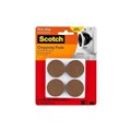 SURFACE PROTECTOR SCOTCH GRIPPING PADS SP940 ROUND 38MM DIA BROWN PK8