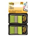 FLAGS POST IT 680BG2 TWIN PACKS BRIGHT GREEN PK100