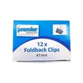 FOLDBACK CLIPS PREMIER 41MM BX12