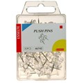 PINS PUSH ESSELTE CLEAR PK50