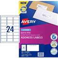 LABEL AVERY LASER L7159 MAILING ADDRESS 64X338MM WHITE 24SHEET