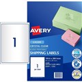 LABEL AVERY LASER L7567 MAILING SHIPPING 1996X2891MM CLEAR 1SHEET