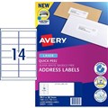 LABEL AVERY LASER L7163 MAILING ADDRESS 991X381MM WHITE 14SHEET