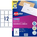 LABEL AVERY LASER L7164 MAILING ADDRESS 635X72MM WHITE 12SHEET