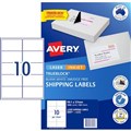 LABEL AVERY LASER L7173 MAILING PARCEL 991X57MM WHITE 10SHEET