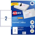 LABEL AVERY LASER L7168 MAILING SHIPPING 1996X1435MM WHITE 2SHEET