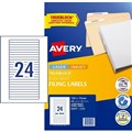 LABEL AVERY LASER L7170 FILING FILE SPINE 134X11MM WHITE 24SHEET