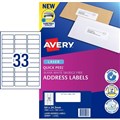 LABEL AVERY LASER L7157 MAILING ADDRESS 64X243MM WHITE 33SHEET