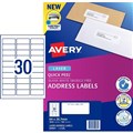 LABEL AVERY LASER L7158 MAILING ADDRESS 64X267MM WHITE 30SHEET