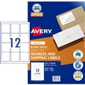 LABEL AVERY INKJET J8164 MAILING ADDRESS 635X72MM WHITE 12SHEET