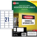 LABEL AVERY LASER L7060 HEAVY DUTY ADDRESS 635X381MM WHITE 21SHEET