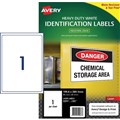 LABEL AVERY LASER L7067 HEAVY DUTY SHIPPING 1996X2891MM WHITE 1SHEET