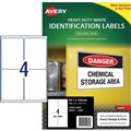 LABEL AVERY LASER L7069 HEAVY DUTY PARCEL 991X139MM WHITE 4SHEET