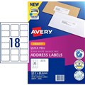 LABEL AVERY INKJET J8161 MAILING ADDRESS 635X466MM WHITE 18SHEET