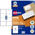 LABEL AVERY INKJET J8165 MAILING PARCEL 991X677MM WHITE 8SHEET