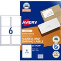 LABEL AVERY INKJET J8166 MAILING PARCEL 991X931MM WHITE 6SHEET