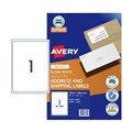 LABEL AVERY INKJET J8167 MAILING SHIPPING 1996X2891MM WHITE 1SHEET
