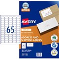 LABEL AVERY INKJET J8651 MAILING MINI ADDRESS 381X212MM WHITE 65SHEET