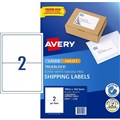 LABEL AVERY LASER L7168 SHIPPING 1996 X 1435MM 2SHEET WHITE