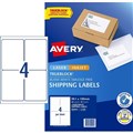 LABEL AVERY LASER L7169 SHIPPING 991 X 1390MM 4SHEET WHITE