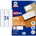 LABEL AVERY INKJET J8159 MAILING ADDRESS 64X338MM WHITE 24SHEET