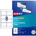 CARDS MULTIPURPOSE LASERINKJET C32072 85X54MM WHITE 8SHEET