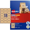LABEL AVERY LASER L7103 OVAL 635X423MM 18SHEET KRAFT