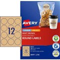 LABEL AVERY LASER L7106 ROUND 600MM DIA 12SHEET KRAFT