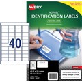 LABEL AVERY LASER L6145 NOPEEL TAMPEREVIDENT 457X254MM WHITE 40SHEET