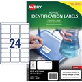 LABEL AVERY LASER L6146 NOPEEL TAMPEREVIDENT 635X339MM WHITE 24SHEET