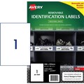 LABEL AVERY LASER L4775REV REMOVABLE 208X295MM WHITE 1SHEET