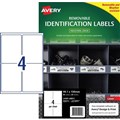 LABEL AVERY LASER L4774REV REMOVABLE 991X139MM WHITE 4SHEET