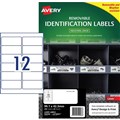 LABEL AVERY LASER L4776REV REMOVABLE 991X423MM WHITE 12SHEET