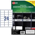 LABEL AVERY LASER L4773REV REMOVABLE 635X339MM WHITE 24SHEET