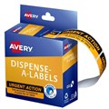 LABEL AVERY DISPENSER PACK URGENT ACTION 19X64MM DMR1964R2