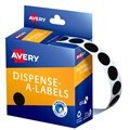 LABEL AVERY DISPENSER PACK CIRCLE 14MM BLACK DMC14BL