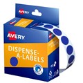 LABEL AVERY DISPENSER PACK CIRCLE 14MM BLUE DMC14B