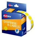 LABEL AVERY DISPENSER PACK CIRCLE 14MM YELLOW DMC14Y
