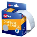LABEL AVERY DISPENSER PACK CIRCLE 24MM WHITE DMC24C