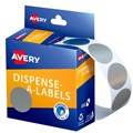 LABEL AVERY DISPENSER PACK CIRCLE 24MM SILVER DMC24SL
