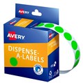 LABEL AVERY DISPENSER PACK CIRCLE 14MM FLUORO GREEN DMC14FG