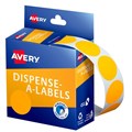 LABEL AVERY DISPENSER PACK CIRCLE 24MM FLUORO ORANGE DMC24FO